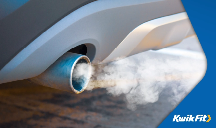 Exhaust fumes into the atmosphere